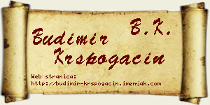 Budimir Krspogačin vizit kartica
